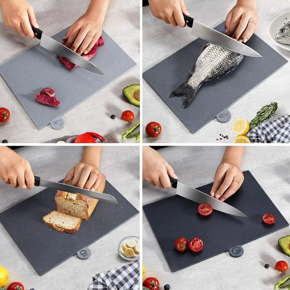 Masthome Index Chopping Board Set, 4-Pc Plastic Cutting Boards | NEW IN BOX.